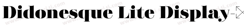 Didonesque Lite Display字体转换